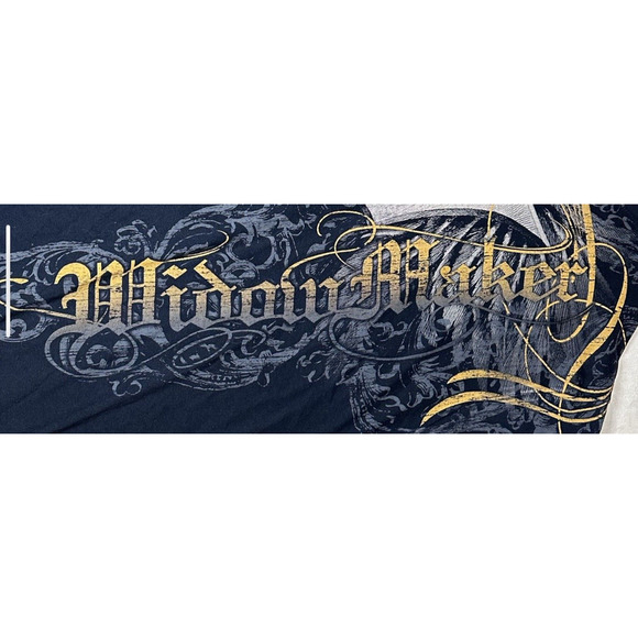 Uhl Studios Mens Embroidered Logo Skull Double side T-Shirt XXL 100% Cotton USA - Picture 3 of 8